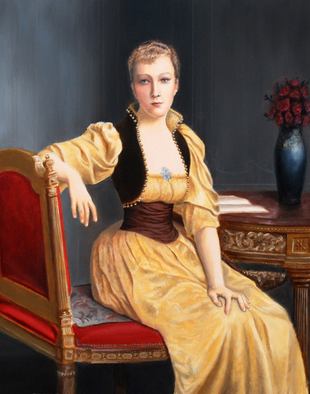 Study of Bouguereau - Portrait of Lady Maxwell, Oil, 2009.