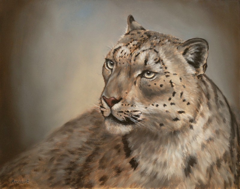 Snow Leopard, Oil, 2010.