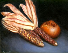 Indian Corn, Oil, 9x12, 2007.