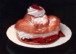 Strawberry Croissant, Oil on Panel, 2010.